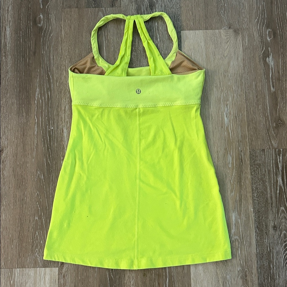 Lululemon Lime Green Halter Top - Picture 2 of 3